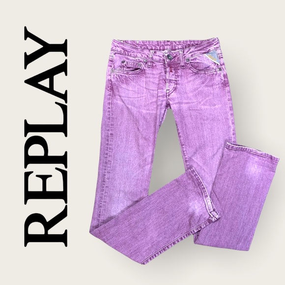 Replay Ladies’ Pink/Purple Low Rise Bootcut Jeans - Picture 2 of 15